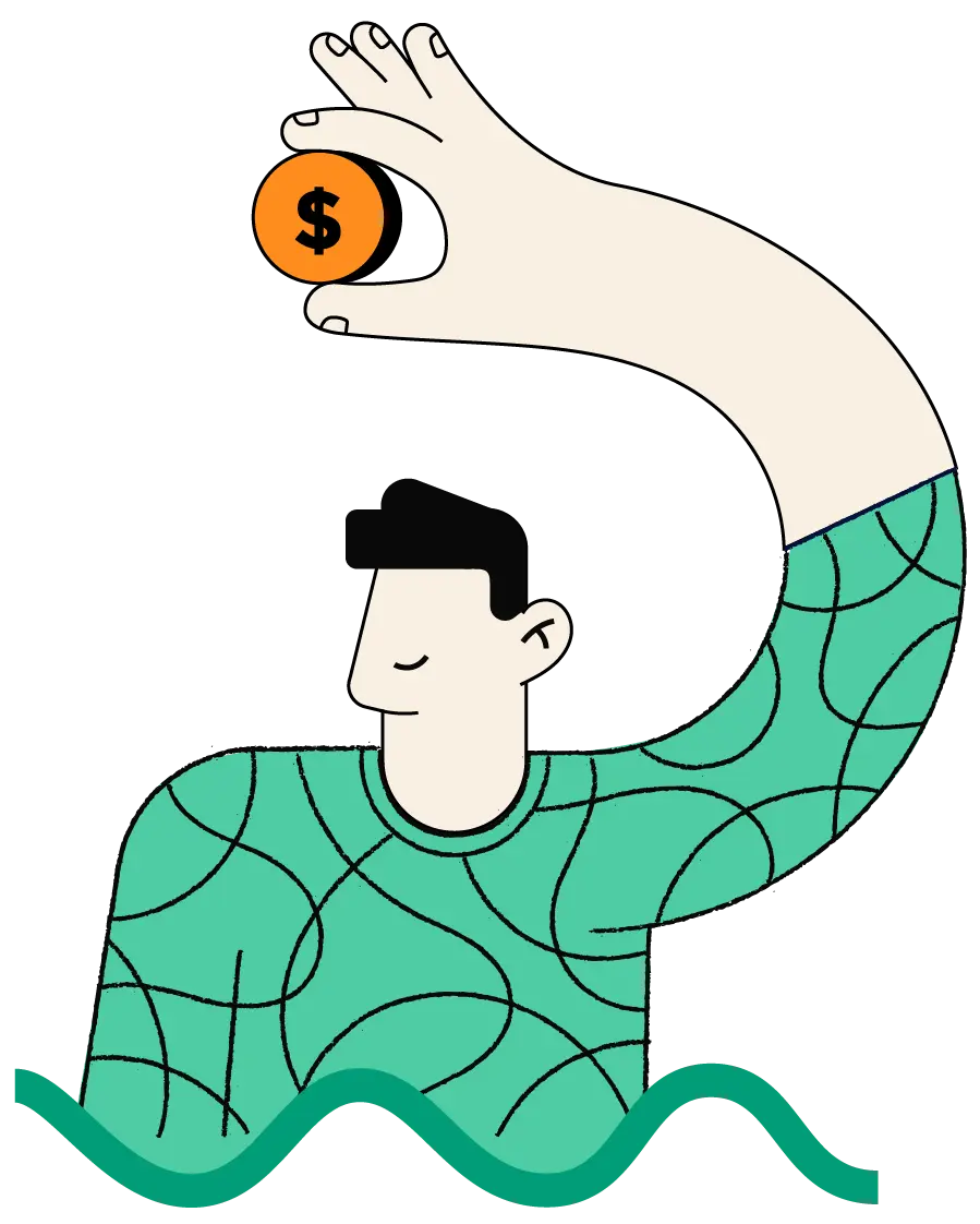 Man with a coin